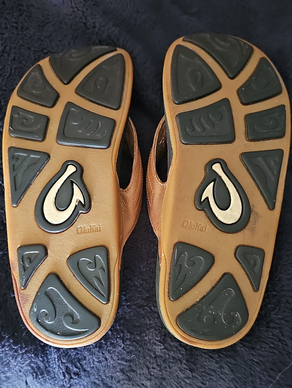 OluKai Moko Size 11 Brown Leather Flip-Flops - Picture 10 of 12
